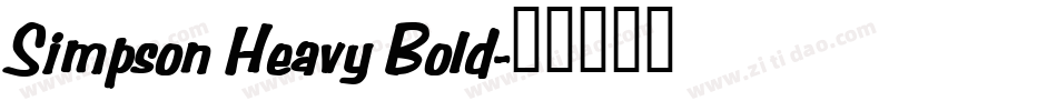 Simpson Heavy Bold字体转换